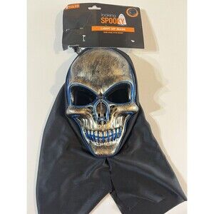 NEW Halloween Mask Light Up Skull Looking Spooky Adult One Size Costume